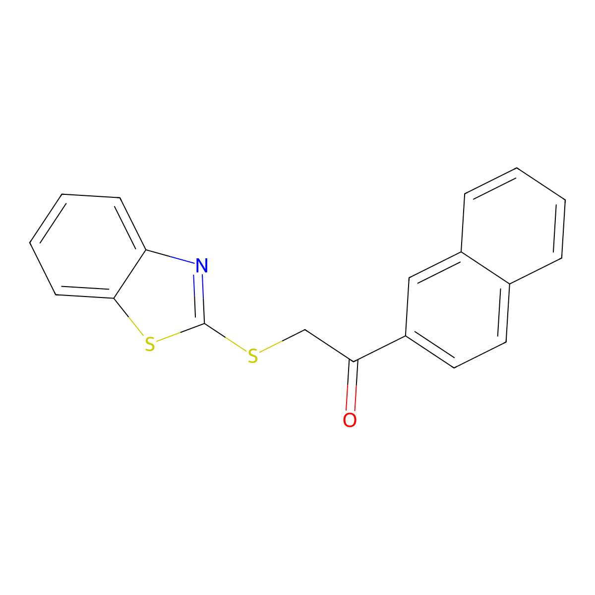 2-[(Benzothiazole-2-ylthio)acetyl]naphthalene molecular structure, CAS 341932-92-1