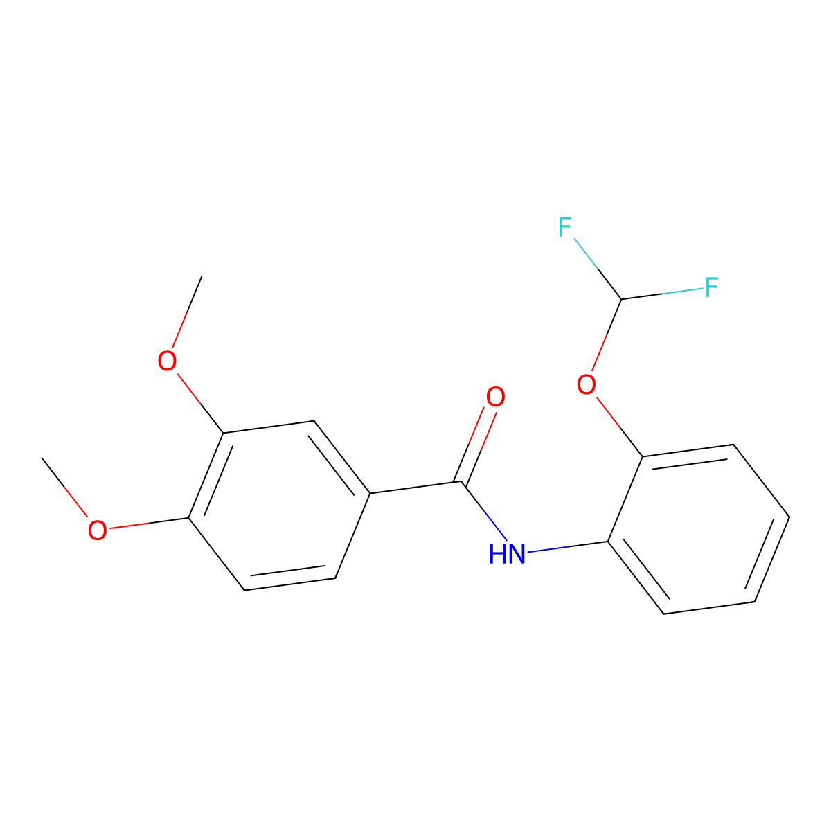 N-[2-(difluoromethoxy)phenyl]-3,4-dimethoxybenzamide molecular structure, CAS 341934-11-0