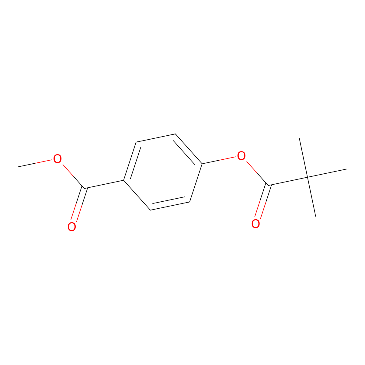 Methyl 4-(2,2-dimethylpropanoyloxy)benzoate molecular structure, CAS 341936-49-0