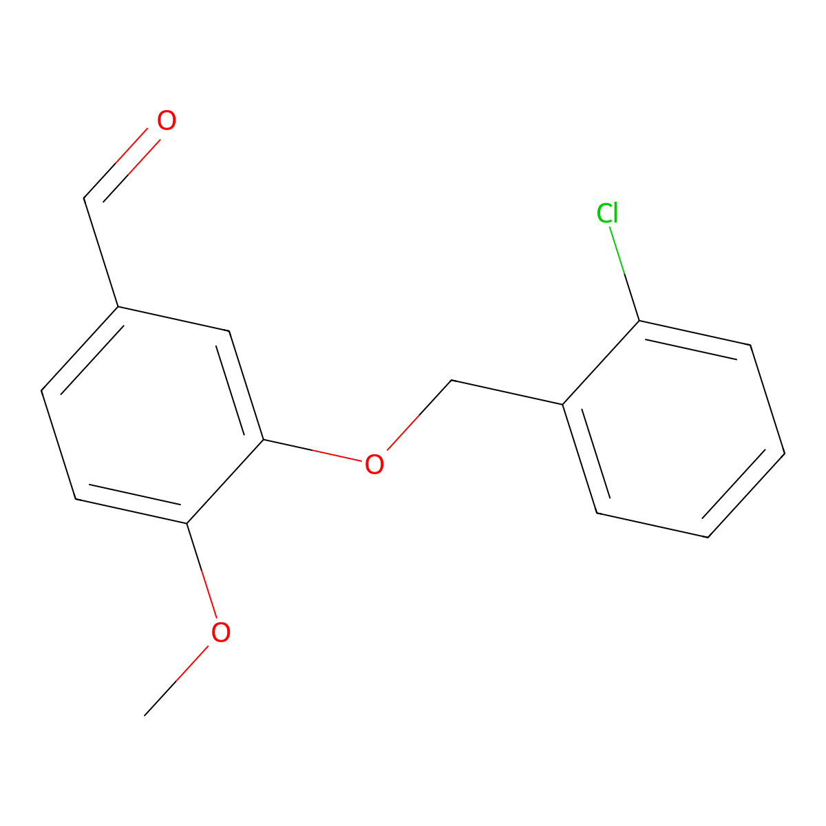 3-[(2-Chlorobenzyl)oxy]-4-methoxybenzaldehyde molecular structure, CAS 341942-09-4