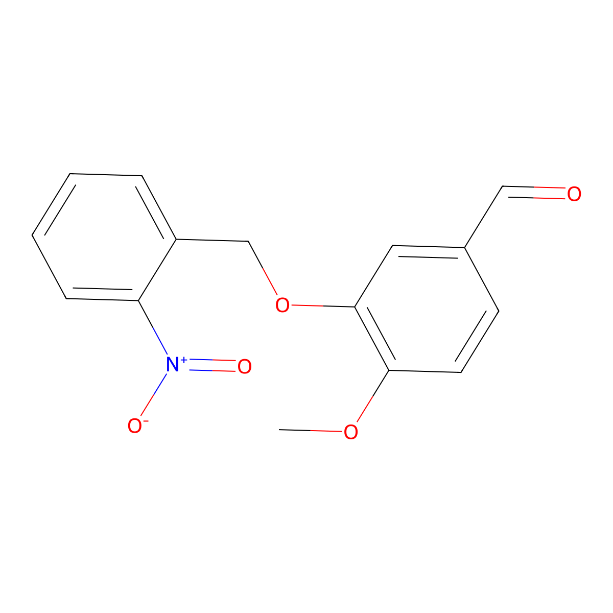 4-Methoxy-3-((2-nitrophenyl)methoxy)benzaldehyde molecular structure, CAS 341942-10-7