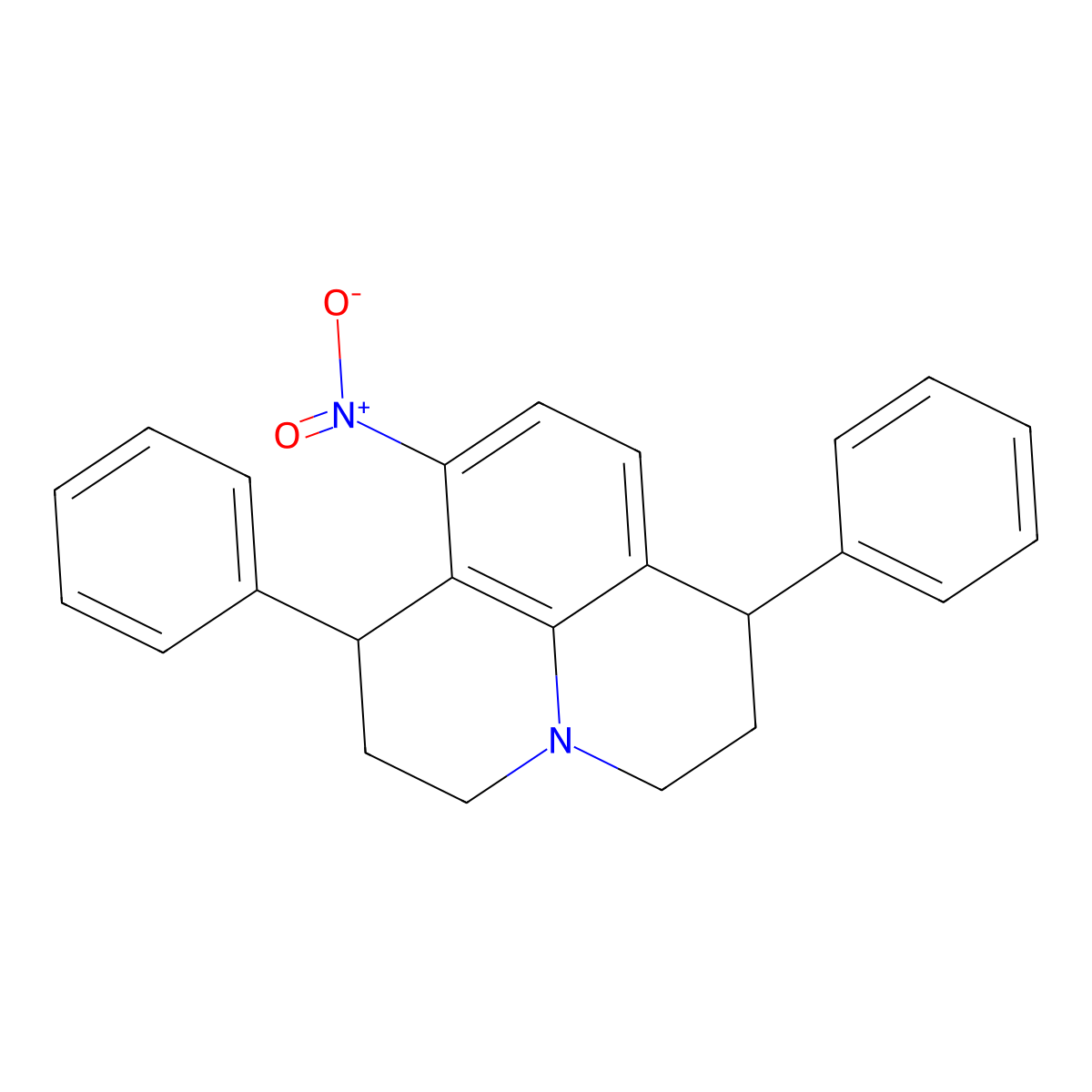 8-nitro-1,7-diphenyl-2,3,6,7-tetrahydro-1H,5H-pyrido[3,2,1-ij]quinoline molecular structure, CAS 341944-36-3