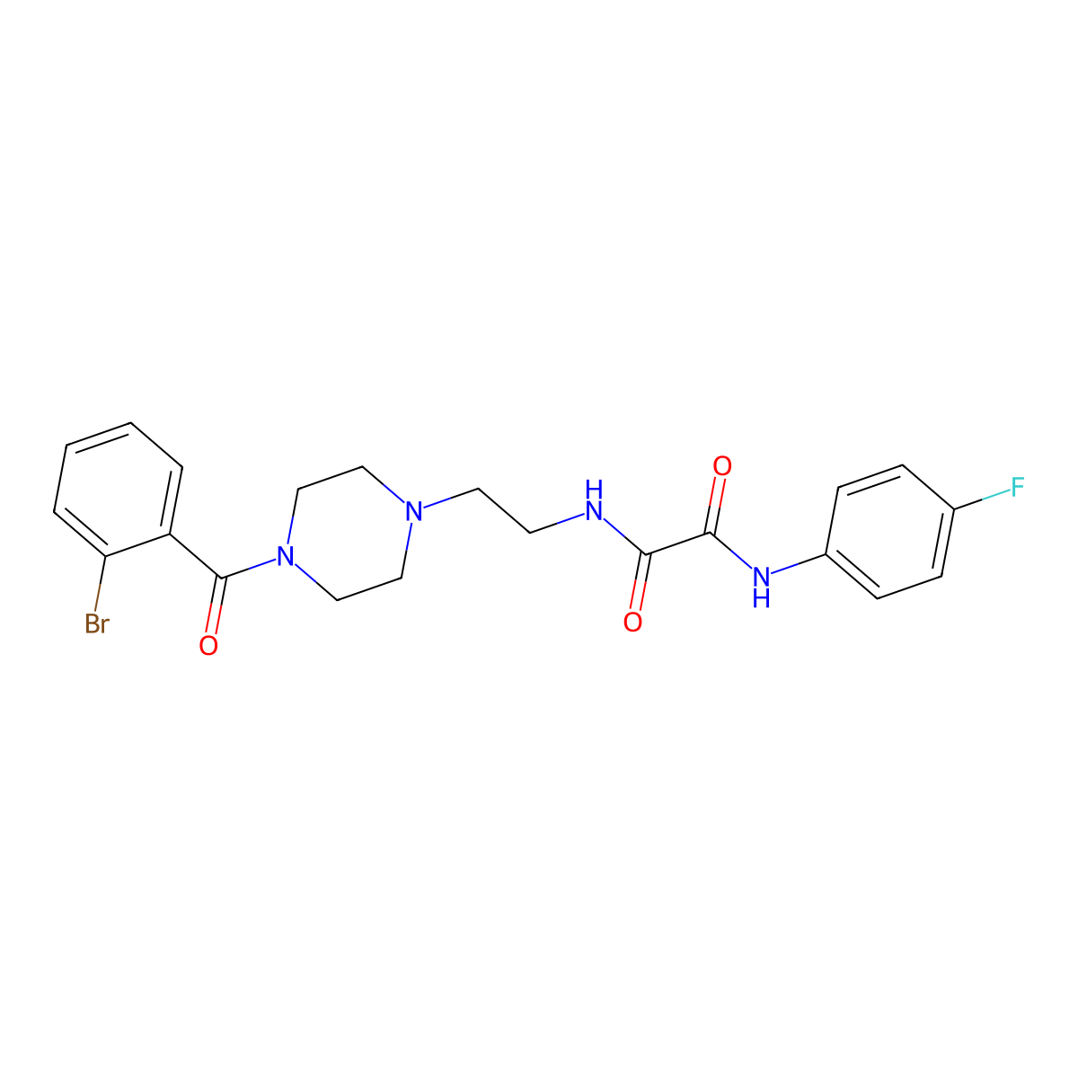 N-[2-[4-(2-bromobenzoyl)piperazin-1-yl]ethyl]-N'-(4-fluorophenyl)oxamide molecular structure, CAS 341951-84-6