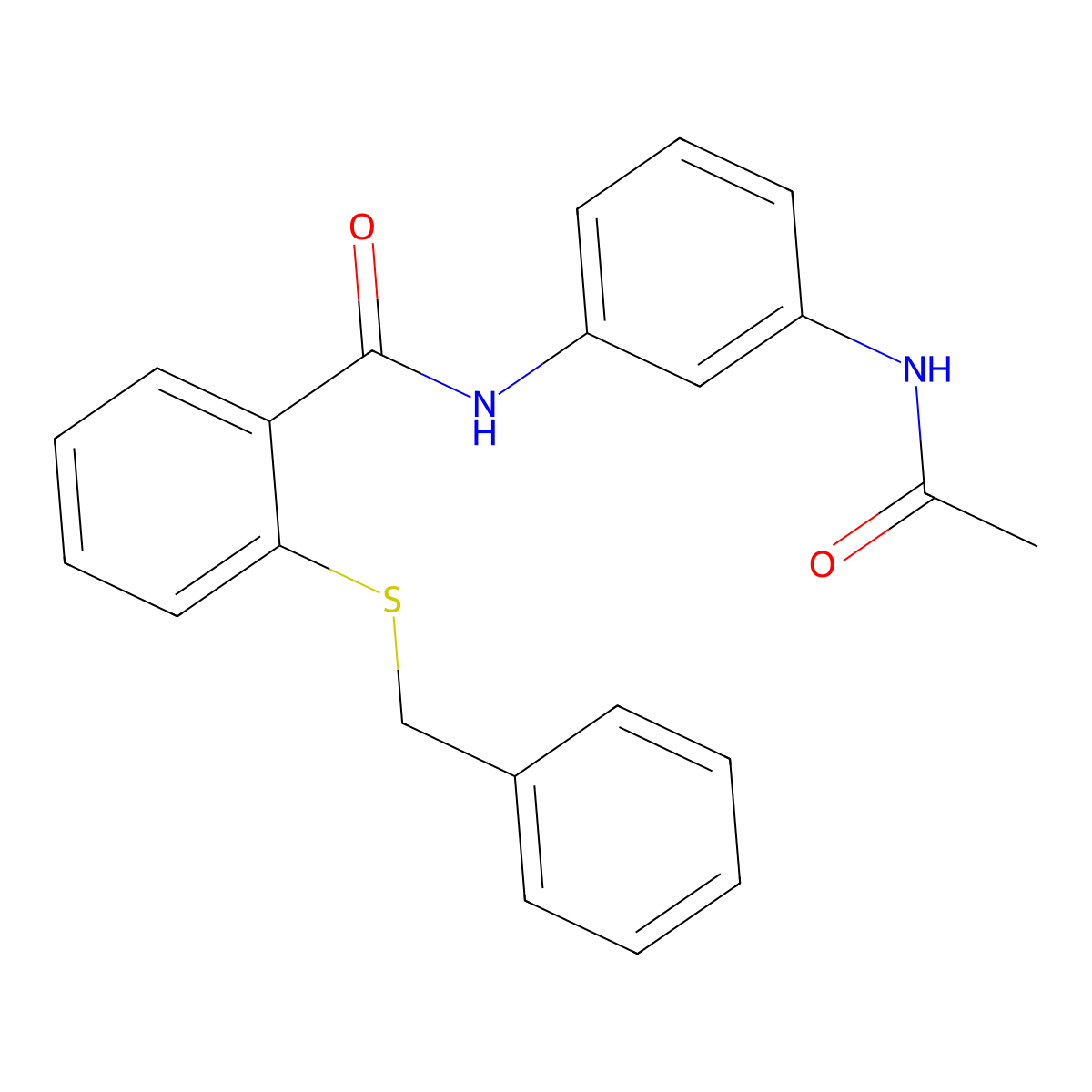 N-(3-acetamidophenyl)-2-benzylsulfanylbenzamide molecular structure, CAS 341953-81-9