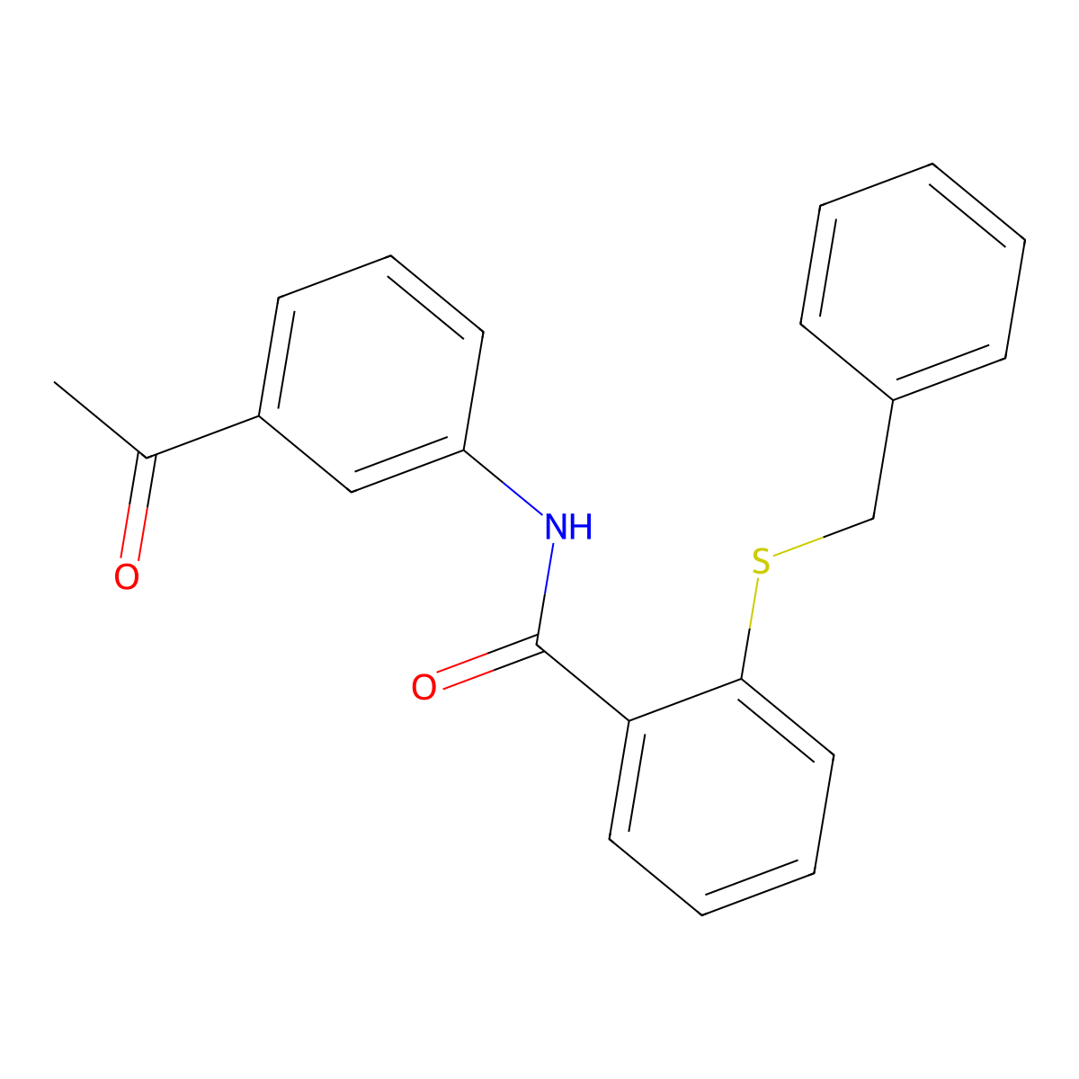N-(3-acetylphenyl)-2-(benzylthio)benzamide molecular structure, CAS 341954-04-9