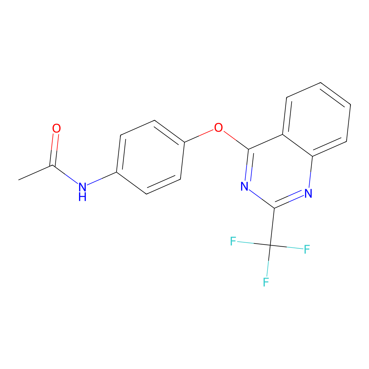 N-(4-((2-(Trifluoromethyl)-4-quinazolinyl)oxy)phenyl)acetamide molecular structure, CAS 341964-16-7