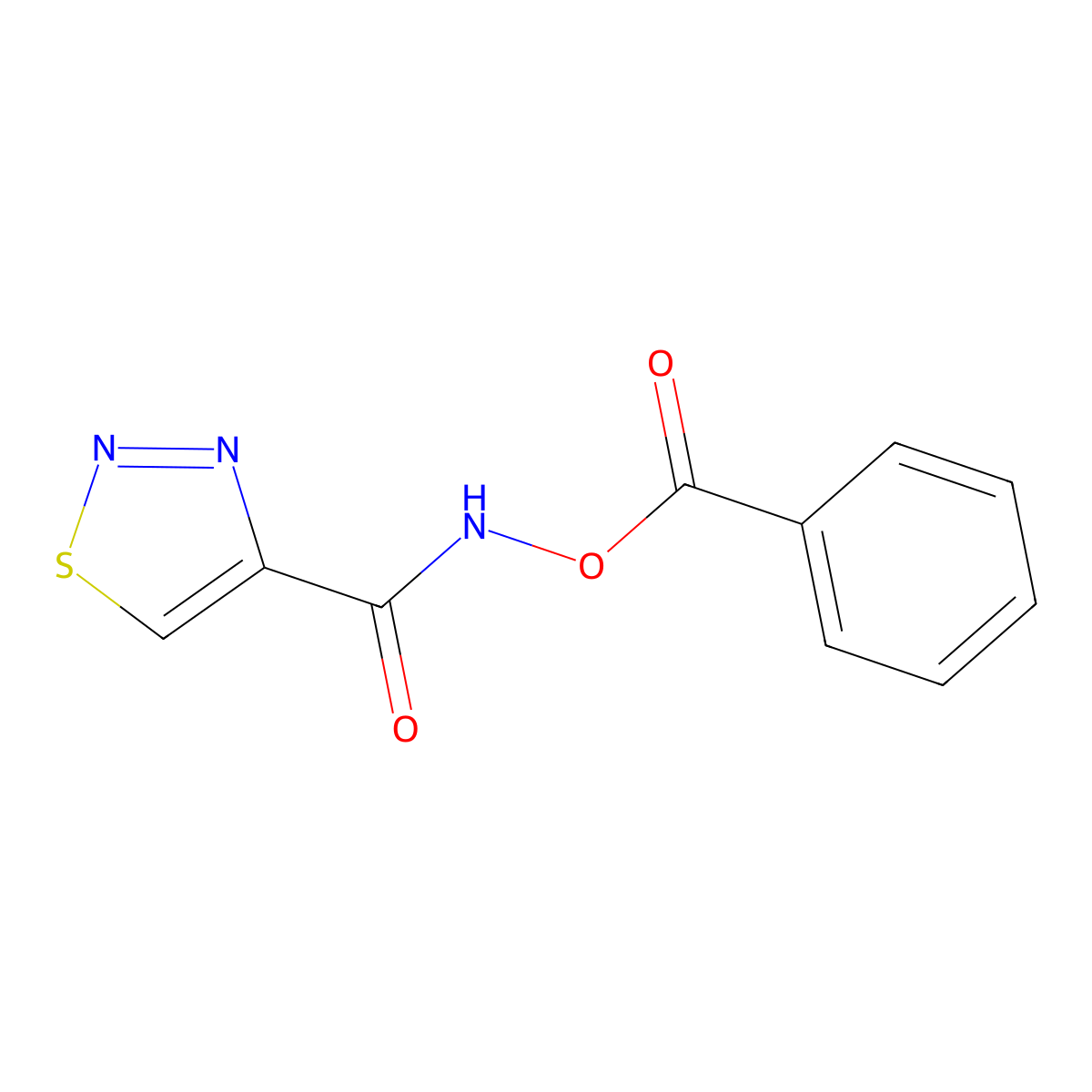 N-(benzoyloxy)-1,2,3-thiadiazole-4-carboxamide molecular structure, CAS 341965-53-5