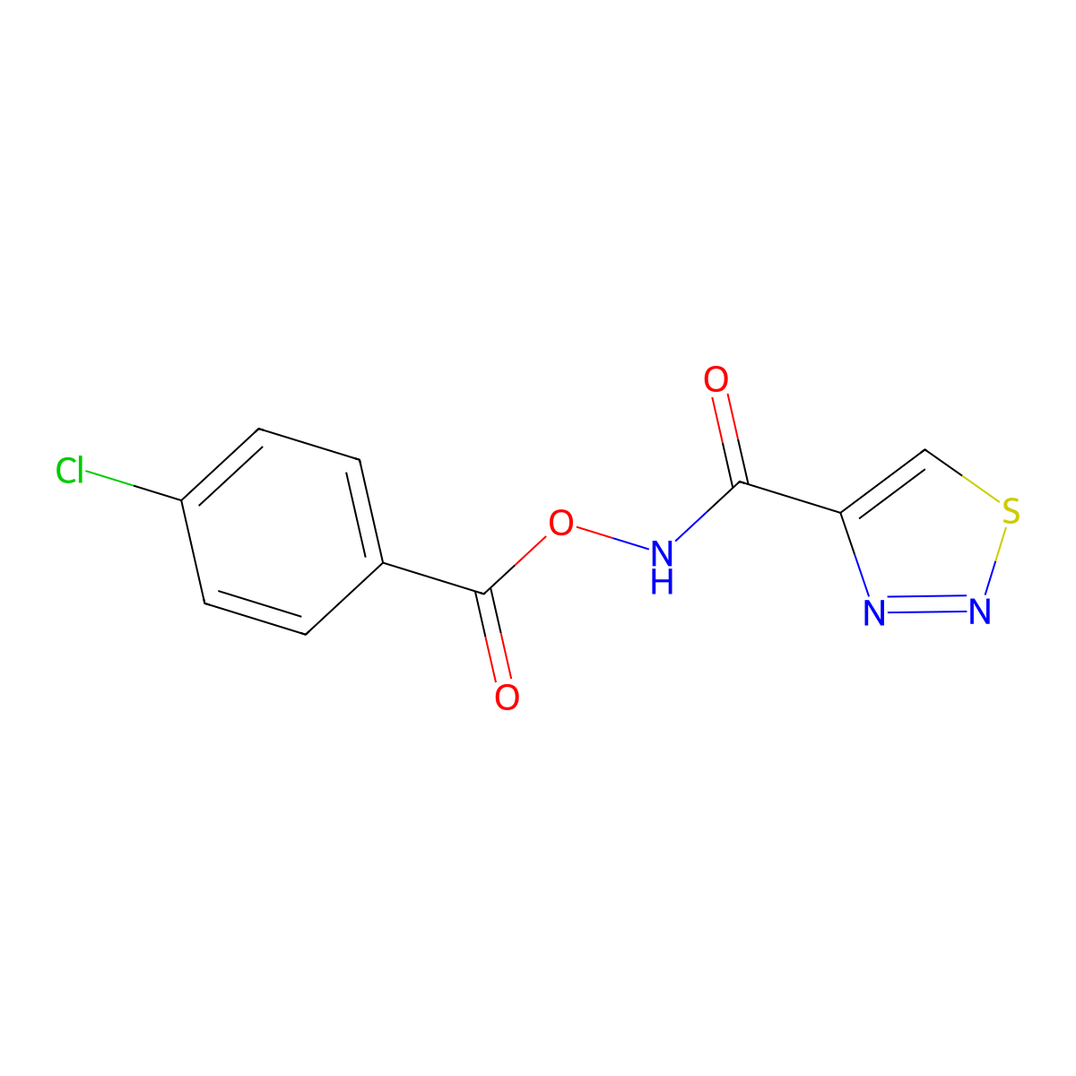 N-[(4-chlorobenzoyl)oxy]-1,2,3-thiadiazole-4-carboxamide molecular structure, CAS 341965-59-1
