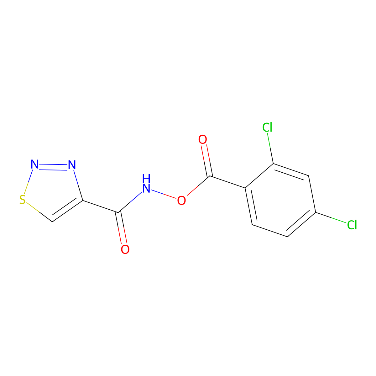 N-[(2,4-dichlorobenzoyl)oxy]-1,2,3-thiadiazole-4-carboxamide molecular structure, CAS 341965-66-0