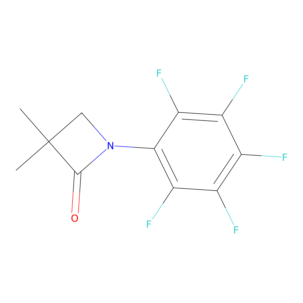3,3-Dimethyl-1-(2,3,4,5,6-pentafluorophenyl)azetidin-2-one molecular structure, CAS 341965-78-4