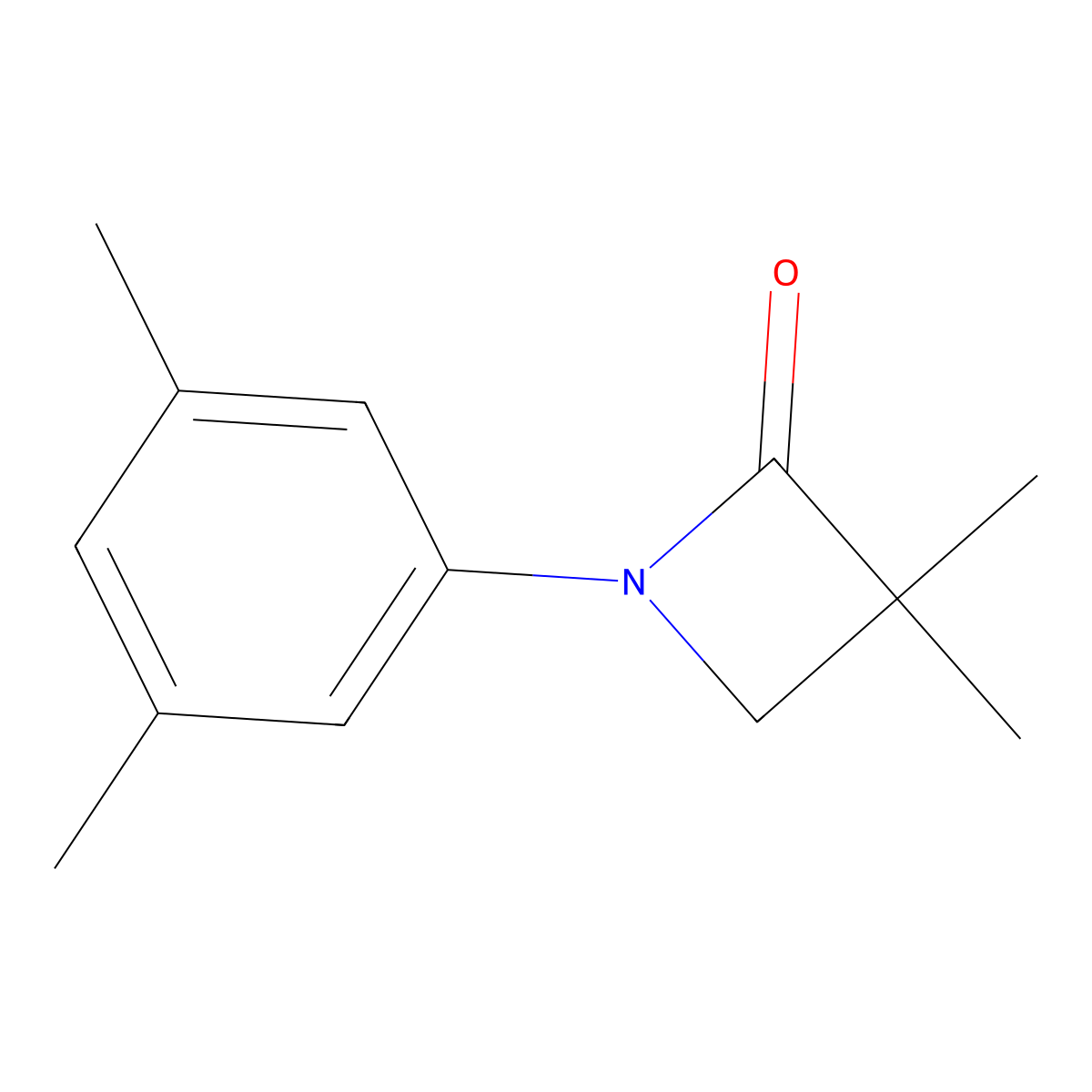 1-(3,5-Dimethylphenyl)-3,3-dimethyl-2-azetanone molecular structure, CAS 341965-96-6