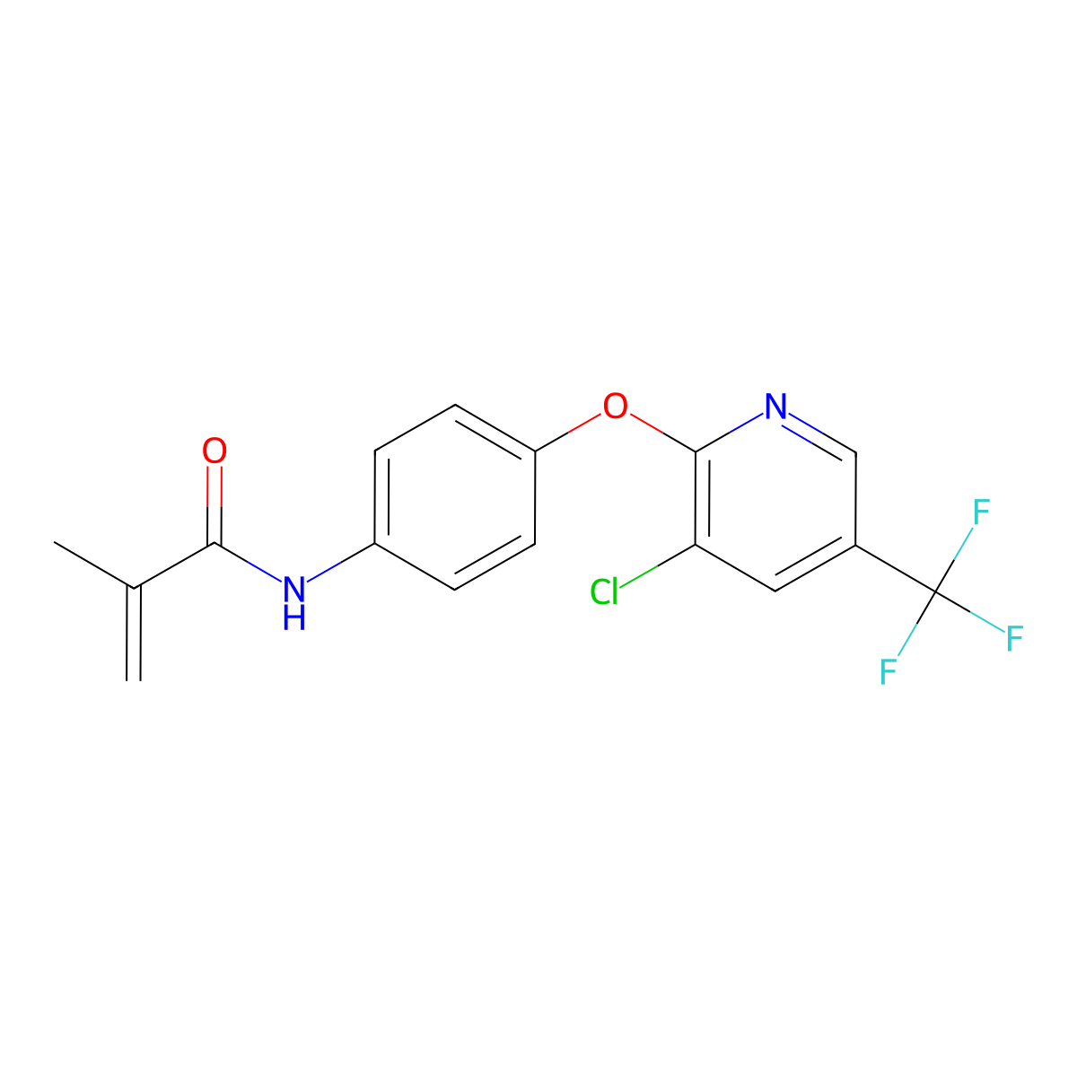 N-(4-{[3-chloro-5-(trifluoromethyl)-2-pyridinyl]oxy}phenyl)-2-methylacrylamide molecular structure, CAS 341965-98-8
