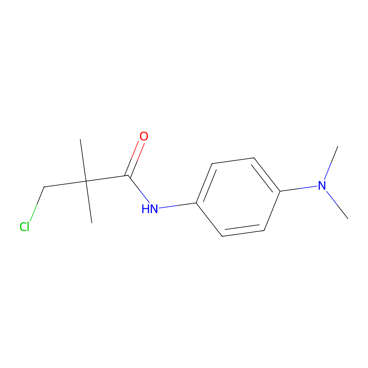 3-chloro-N-[4-(dimethylamino)phenyl]-2,2-dimethylpropanamide molecular structure, CAS 341966-00-5
