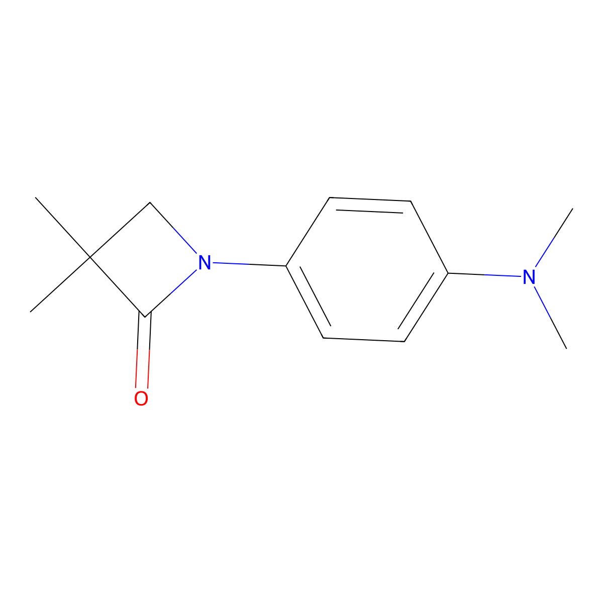 1-[4-(Dimethylamino)phenyl]-3,3-dimethyl-2-azetanone molecular structure, CAS 341966-01-6