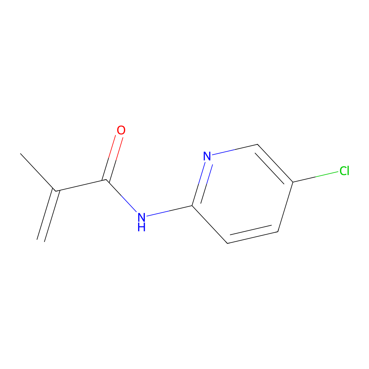 N-(5-chloropyridin-2-yl)-2-methylprop-2-enamide molecular structure, CAS 341966-02-7