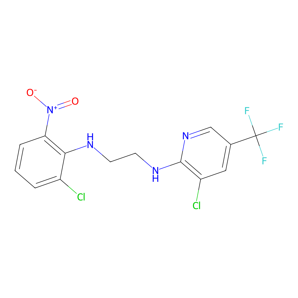 N~1~-(2-chloro-6-nitrophenyl)-N~2~-[3-chloro-5-(trifluoromethyl)-2-pyridinyl]-1,2-ethanediamine molecular structure, CAS 341966-40-3