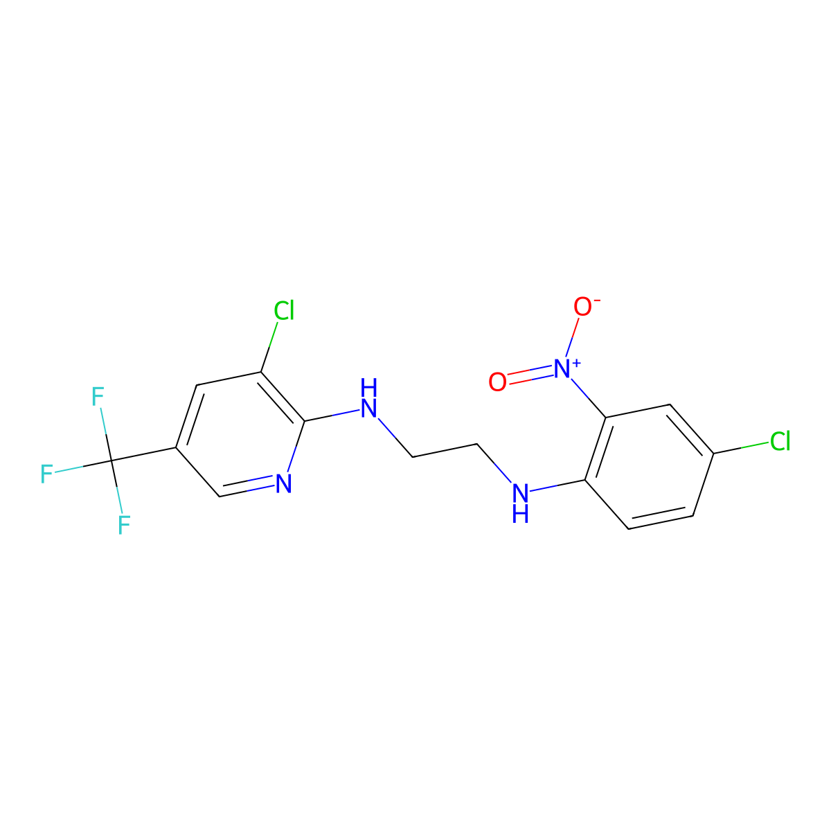 N~1~-(4-chloro-2-nitrophenyl)-N~2~-[3-chloro-5-(trifluoromethyl)-2-pyridinyl]-1,2-ethanediamine molecular structure, CAS 341966-47-0