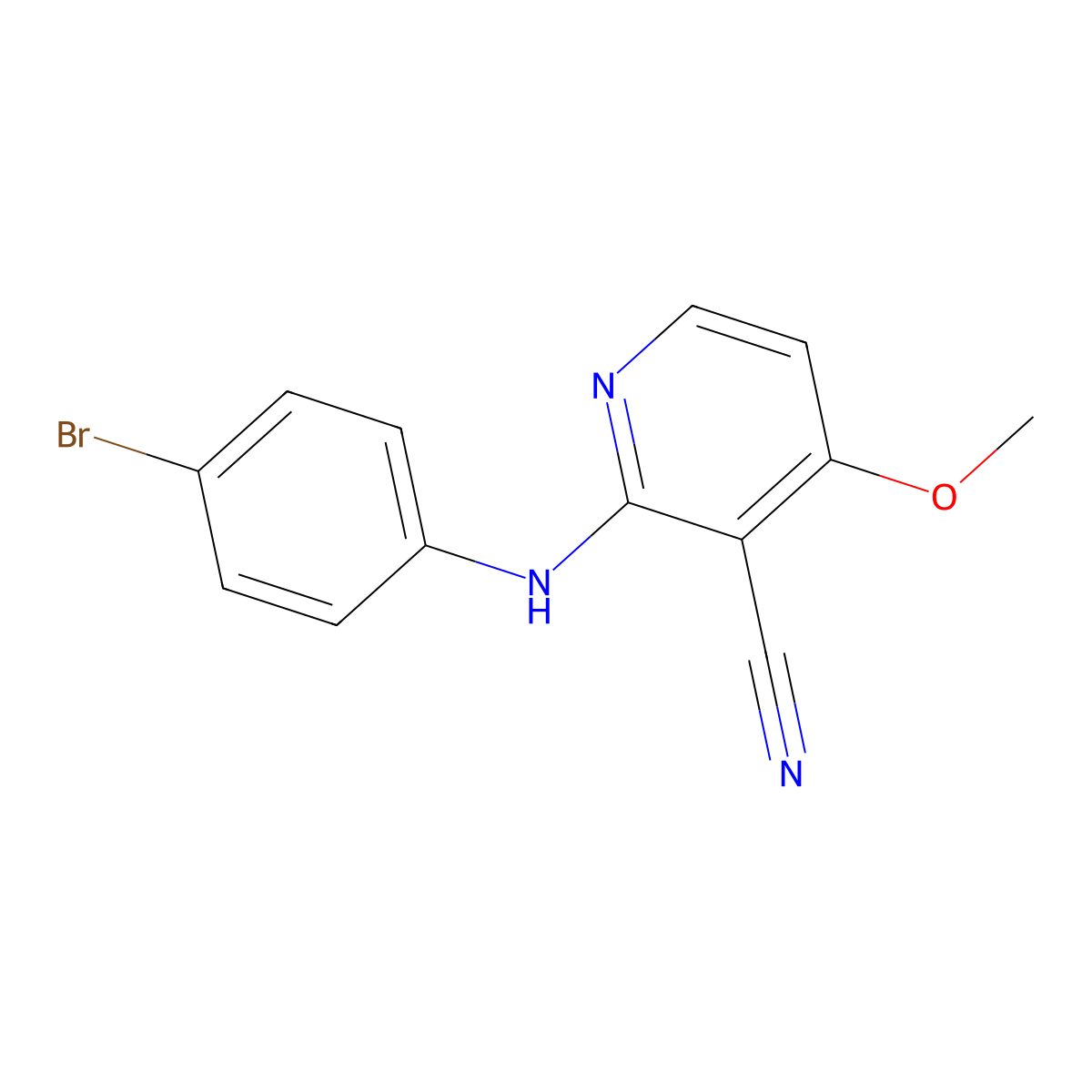 2-(4-Bromoanilino)-4-methoxynicotinonitrile molecular structure, CAS 341966-83-4