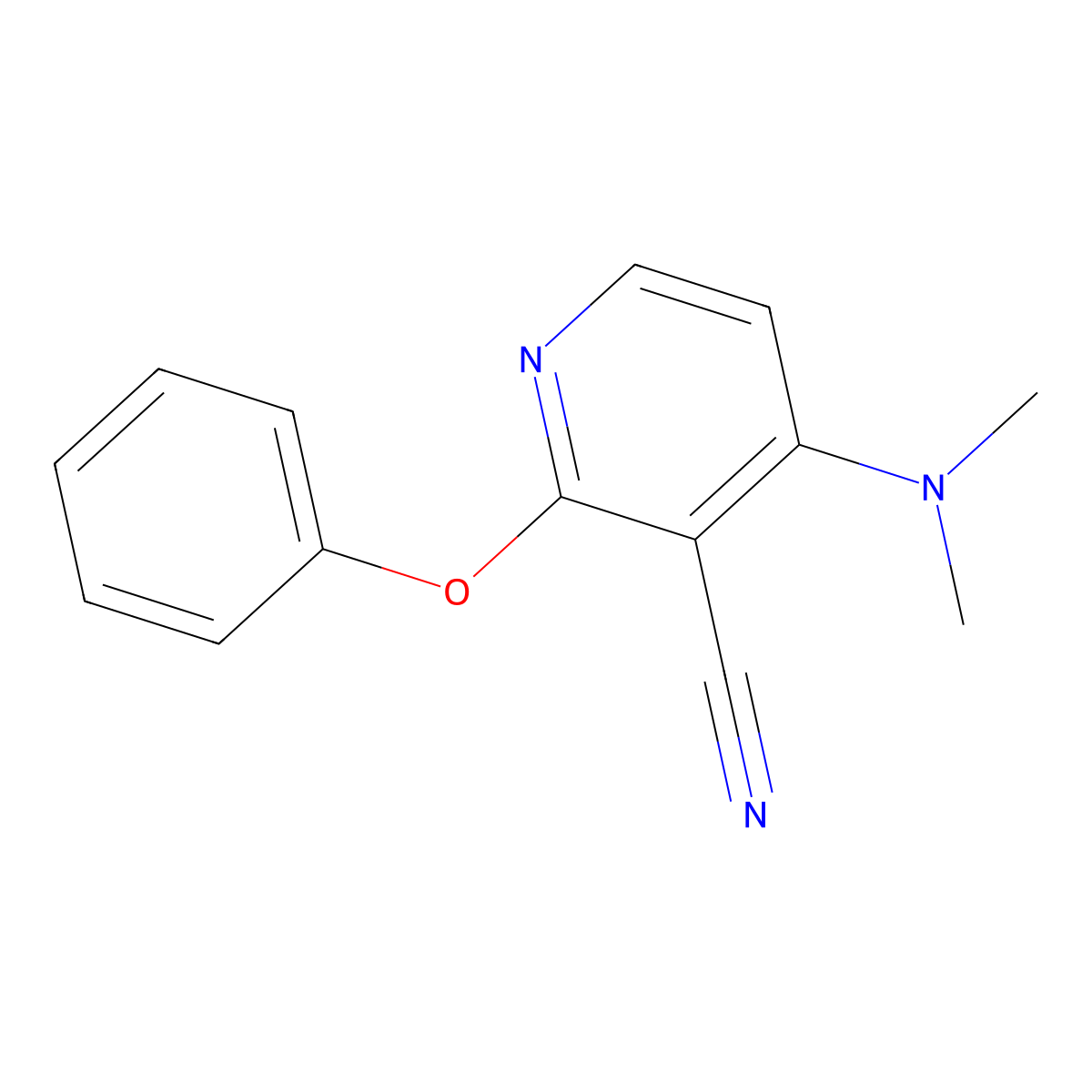 4-(Dimethylamino)-2-phenoxynicotinonitrile molecular structure, CAS 341967-03-1