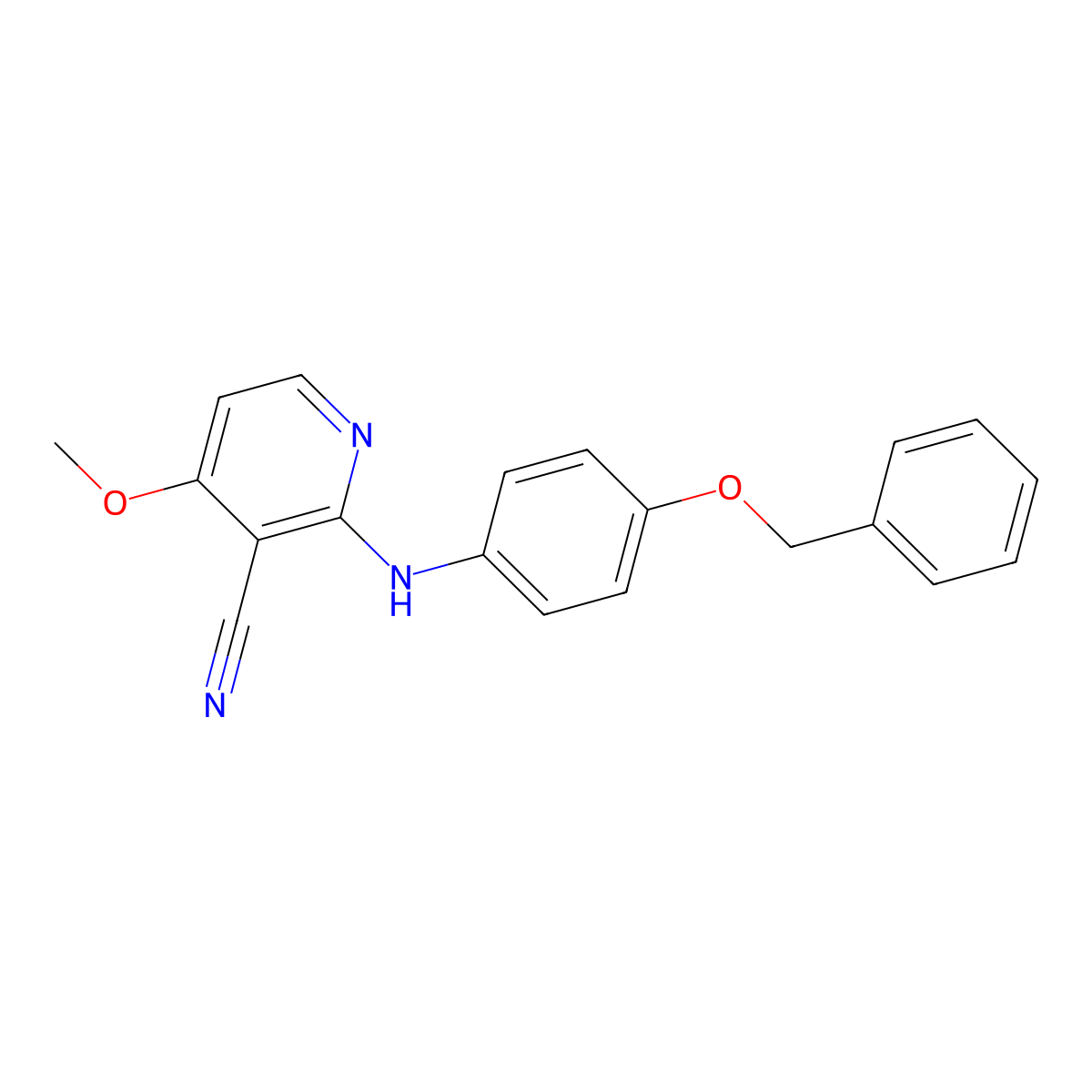 2-[4-(Benzyloxy)anilino]-4-methoxynicotinonitrile molecular structure, CAS 341967-08-6
