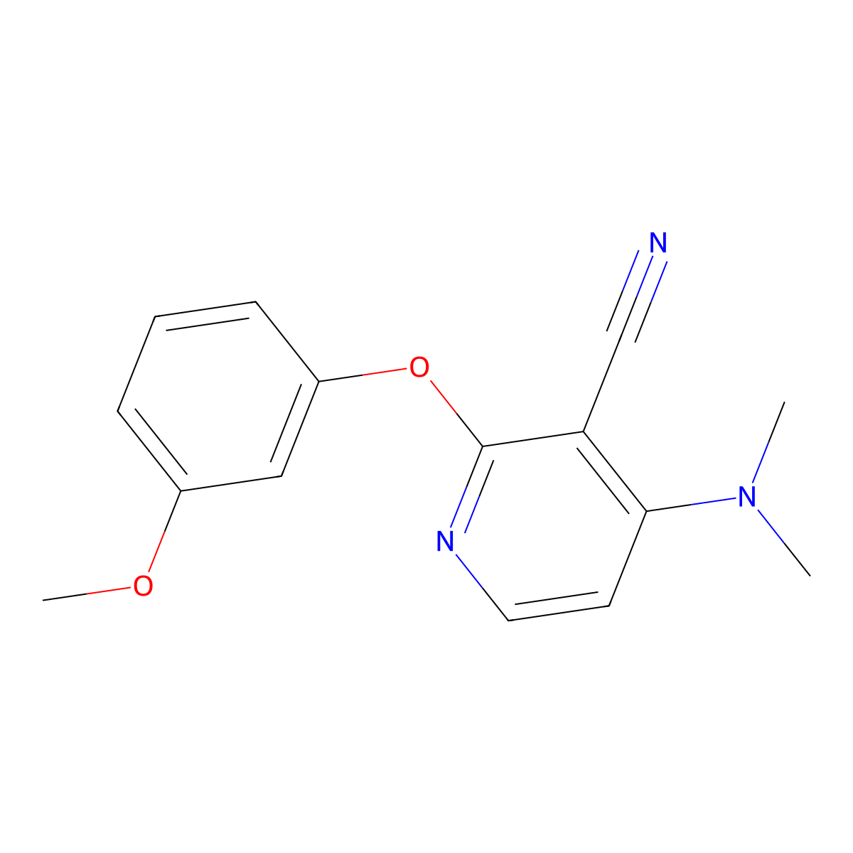 4-(Dimethylamino)-2-(3-methoxyphenoxy)pyridine-3-carbonitrile molecular structure, CAS 341967-13-3