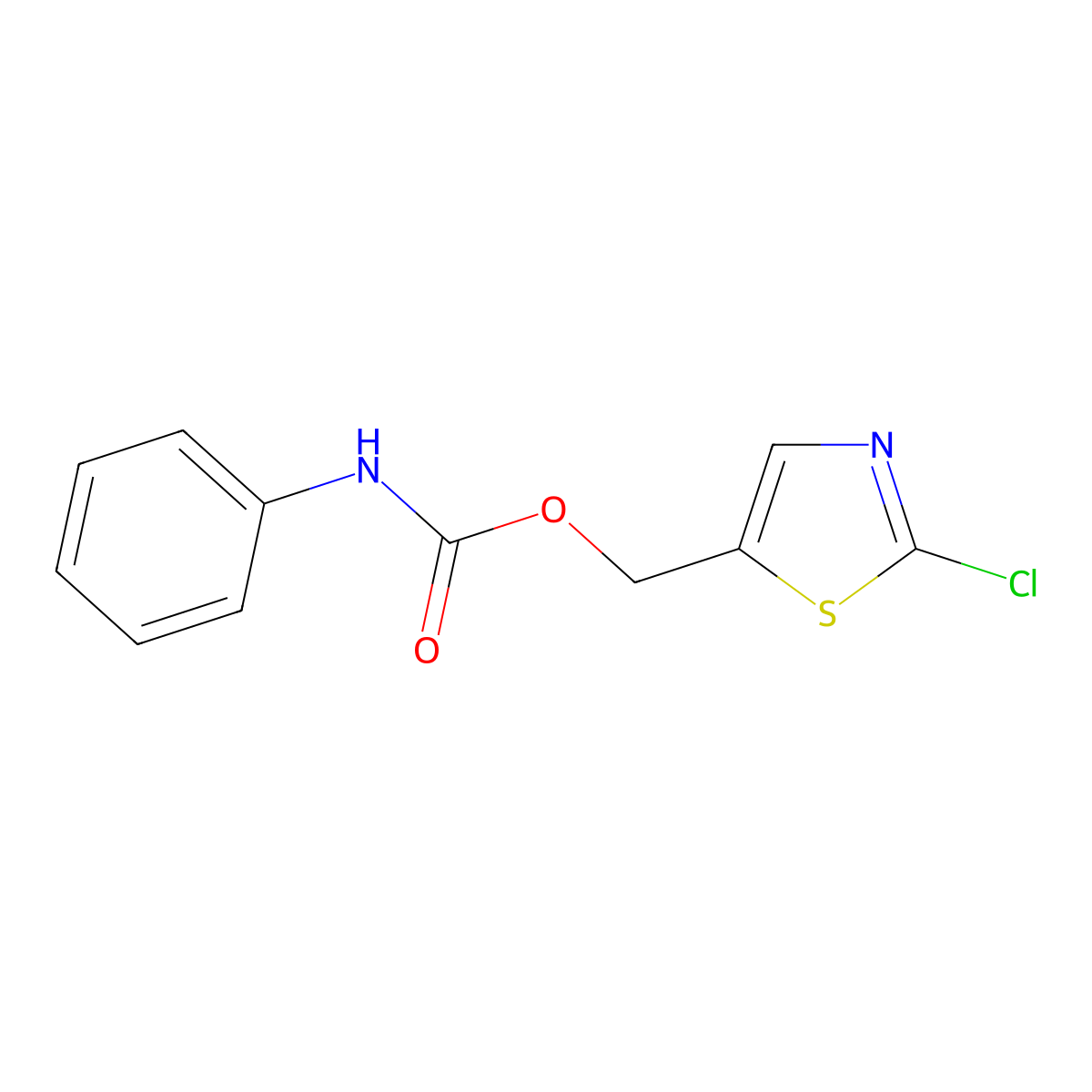 (2-chloro-1,3-thiazol-5-yl)methyl N-phenylcarbamate molecular structure, CAS 341967-58-6
