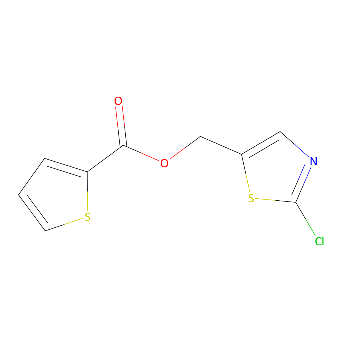 (2-Chloro-1,3-thiazol-5-yl)methyl 2-thiophenecarboxylate molecular structure, CAS 341967-67-7