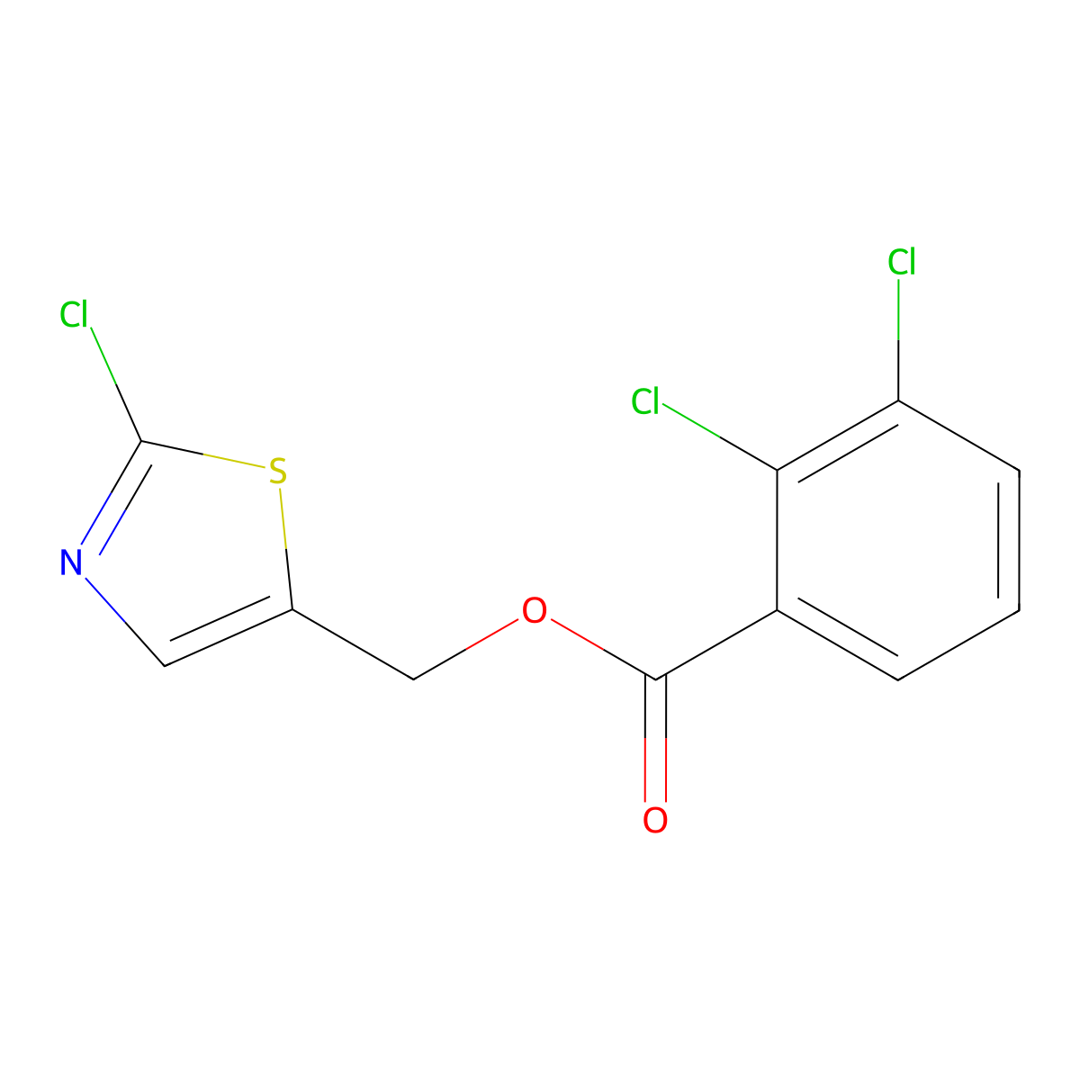 (2-Chloro-1,3-thiazol-5-yl)methyl 2,3-dichlorobenzoate molecular structure, CAS 341967-80-4