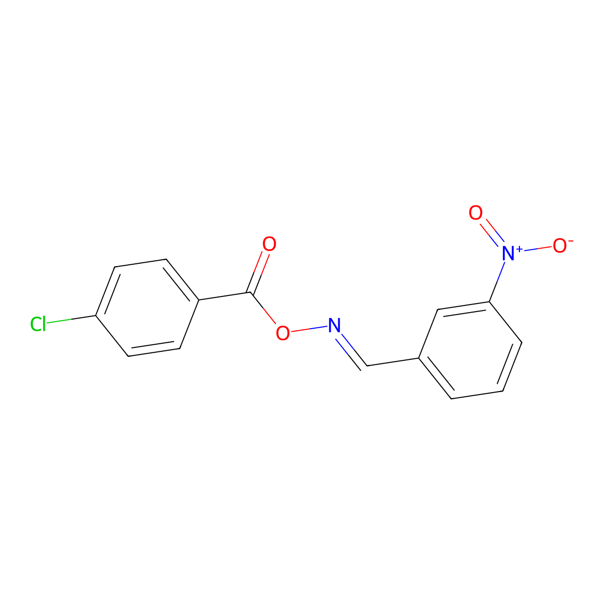 1-({[(4-Chlorobenzoyl)oxy]imino}methyl)-3-nitrobenzene molecular structure, CAS 341967-84-8