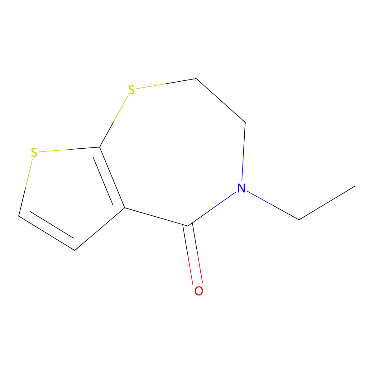 4-ethyl-3,4-dihydrothieno[3,2-f][1,4]thiazepin-5(2H)-one molecular structure, CAS 341967-86-0