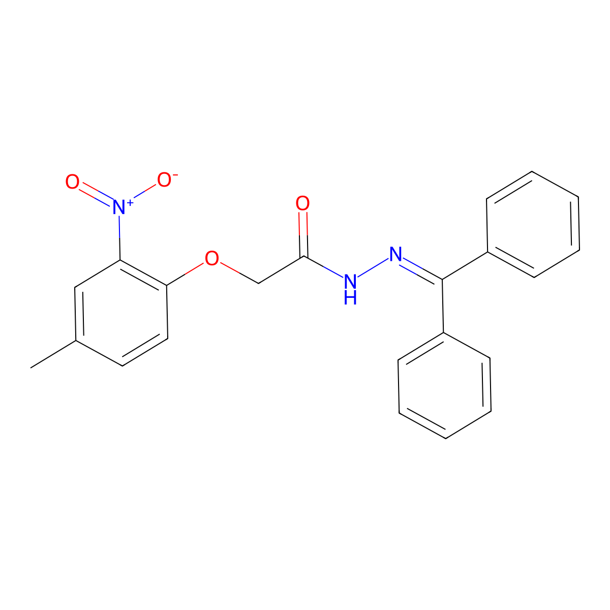 N'-(diphenylmethylene)-2-(4-methyl-2-nitrophenoxy)acetohydrazide molecular structure, CAS 341967-97-3