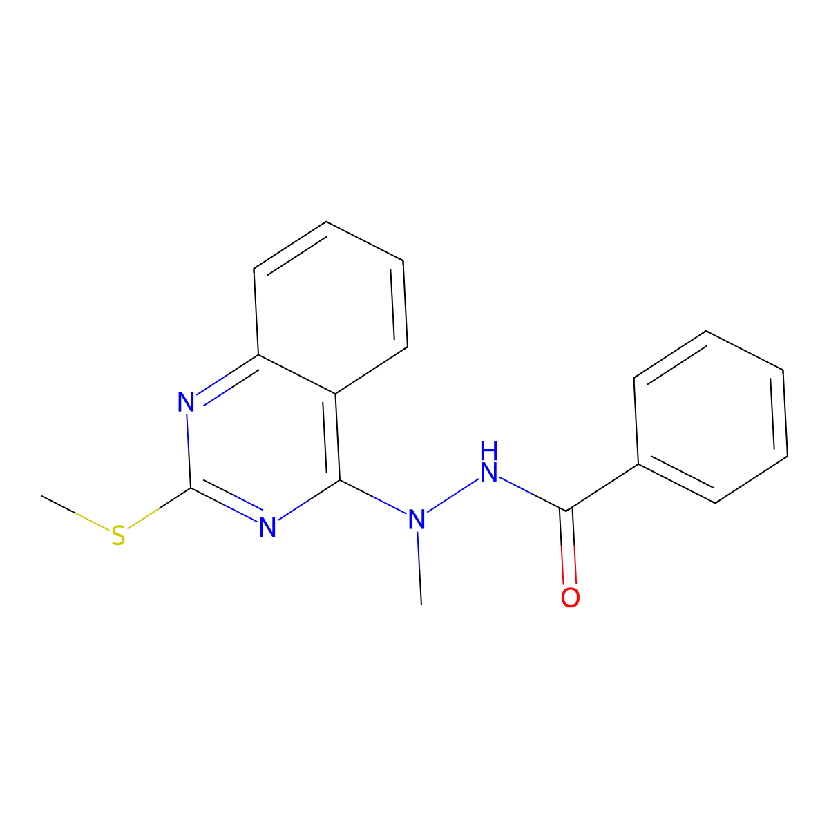N'-methyl-N'-[2-(methylsulfanyl)-4-quinazolinyl]benzenecarbohydrazide molecular structure, CAS 341968-20-5