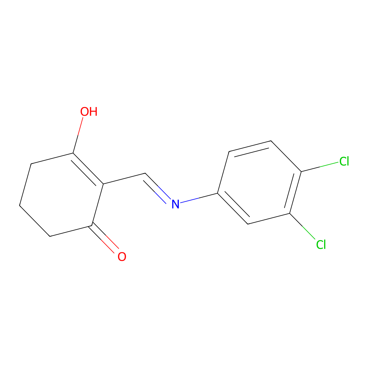 2-[(3,4-Dichloroanilino)methylene]-1,3-cyclohexanedione molecular structure, CAS 341968-23-8