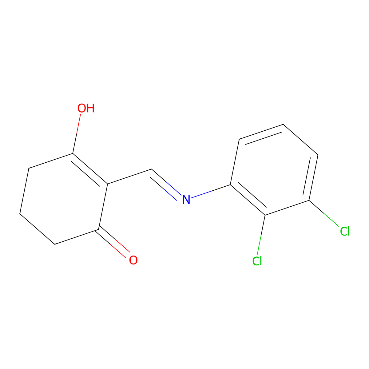 2-[(2,3-Dichloroanilino)methylene]-1,3-cyclohexanedione molecular structure, CAS 341968-24-9