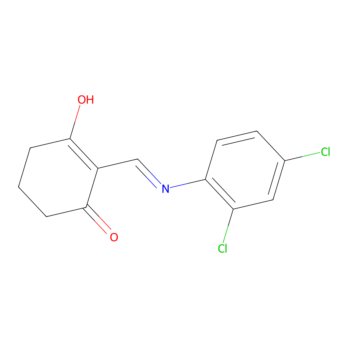 2-[(2,4-Dichloroanilino)methylene]-1,3-cyclohexanedione molecular structure, CAS 341968-25-0