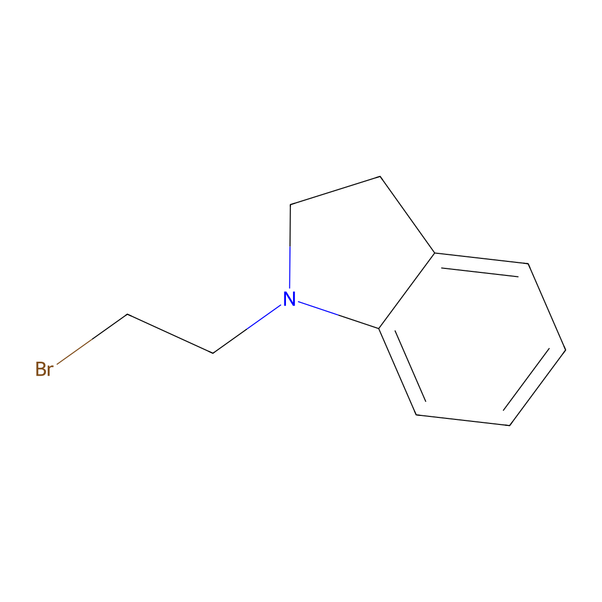 1-(2-bromoethyl)-2,3-dihydro-1H-indole molecular structure, CAS 341988-28-1