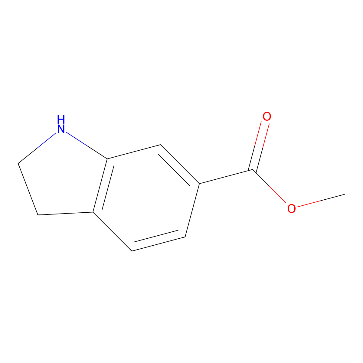 Methyl indoline-6-carboxylate molecular structure, CAS 341988-36-1
