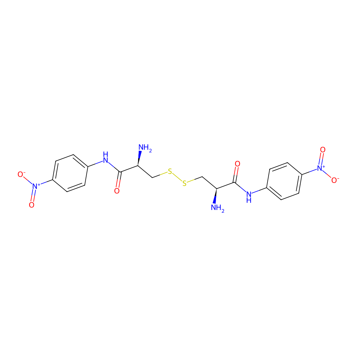 L-Cystine bis-4-nitroanilide molecular structure, CAS 34199-07-0