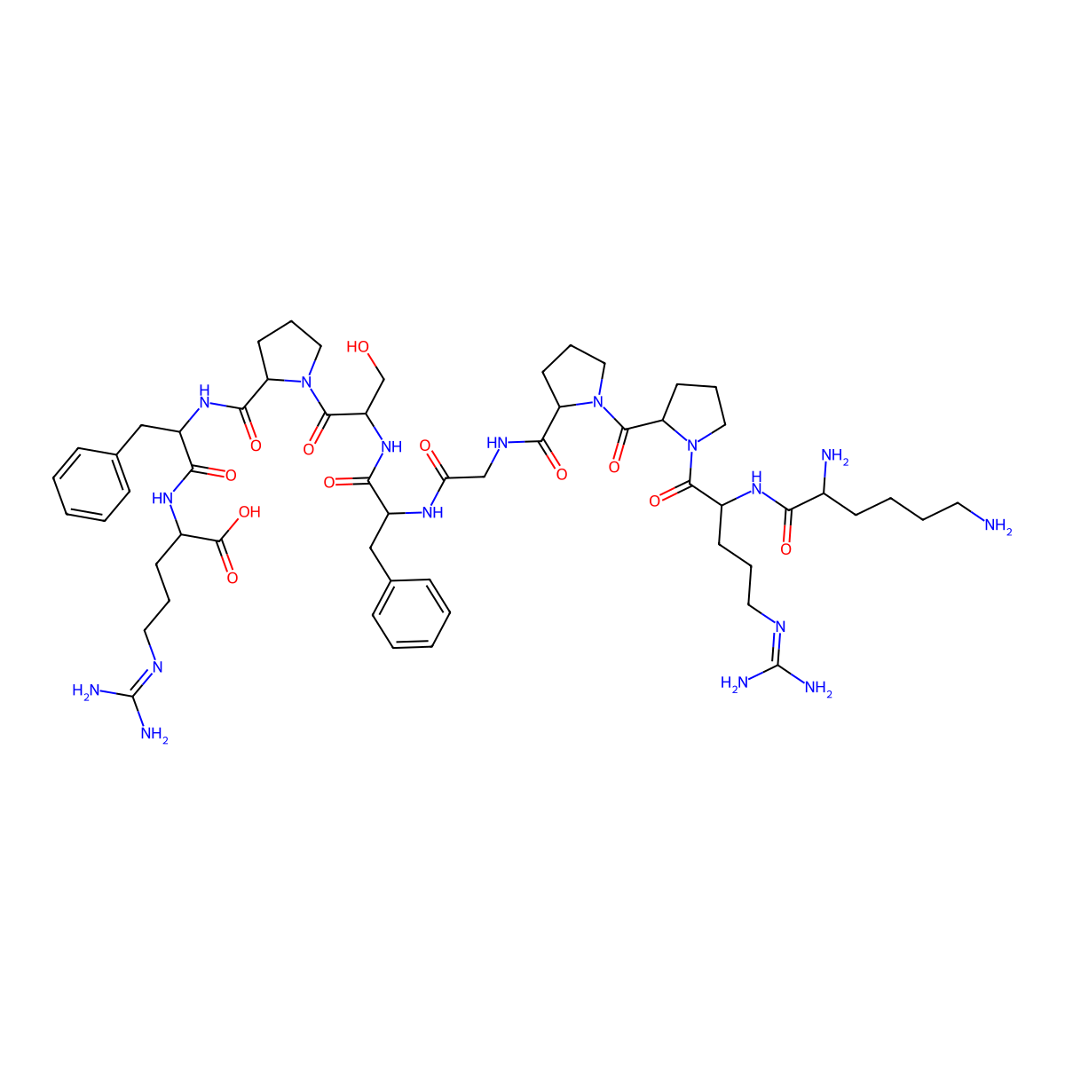 Kallidin molecular structure, CAS 342-10-9