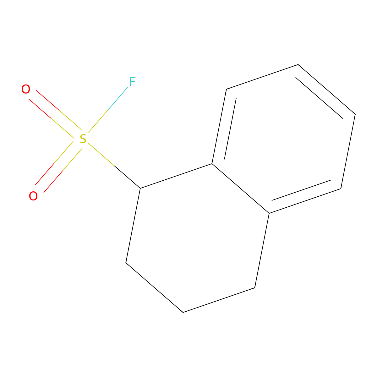 1,2,3,4-Tetrahydronaphthalene-1-sulfonyl fluoride molecular structure, CAS 342-31-4