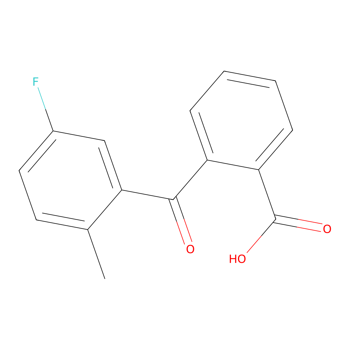 2-(3-Fluoro-6-methylbenzoyl)benzoic acid molecular structure, CAS 342-45-0