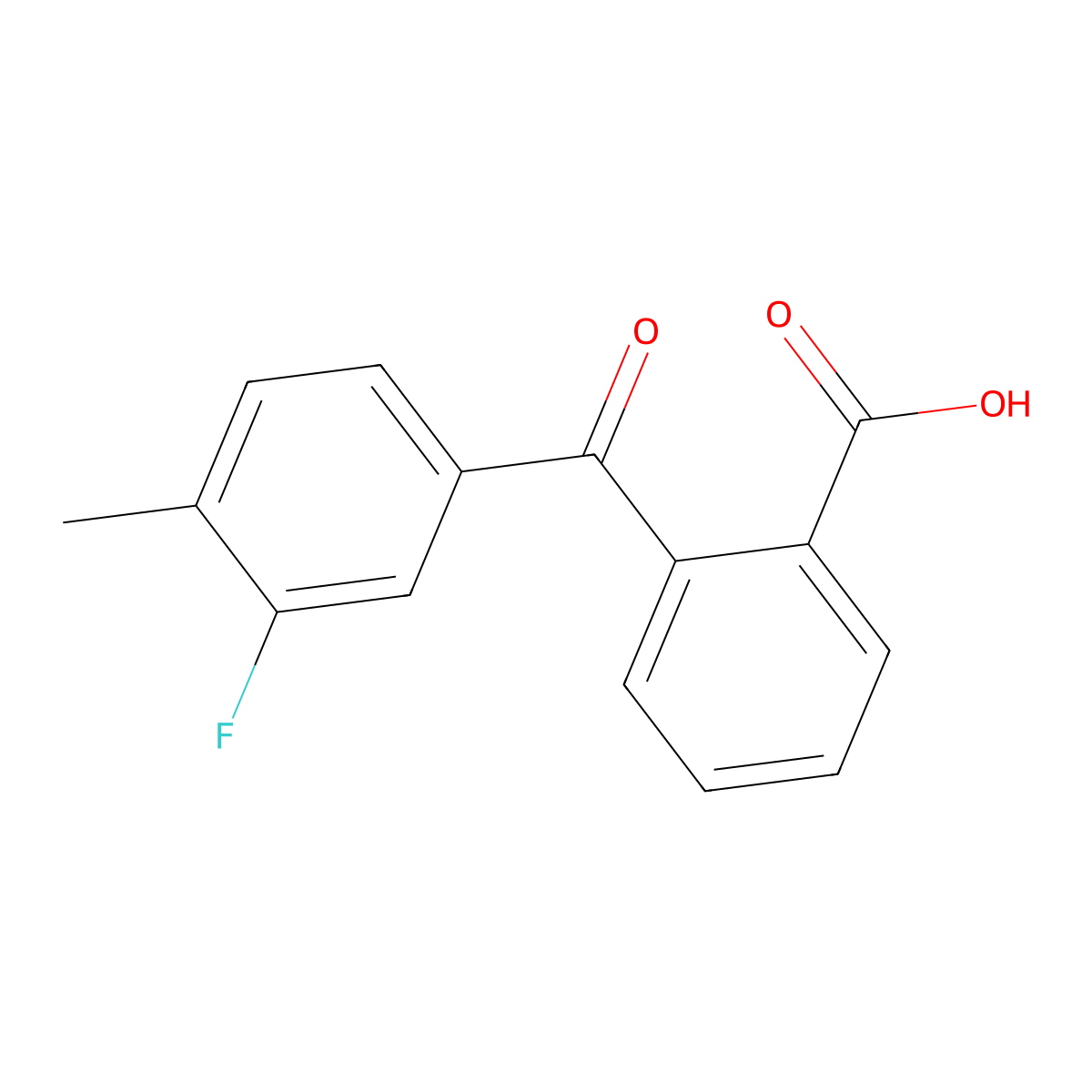 2-(3-Fluoro-4-methylbenzoyl)benzoic acid molecular structure, CAS 342-46-1