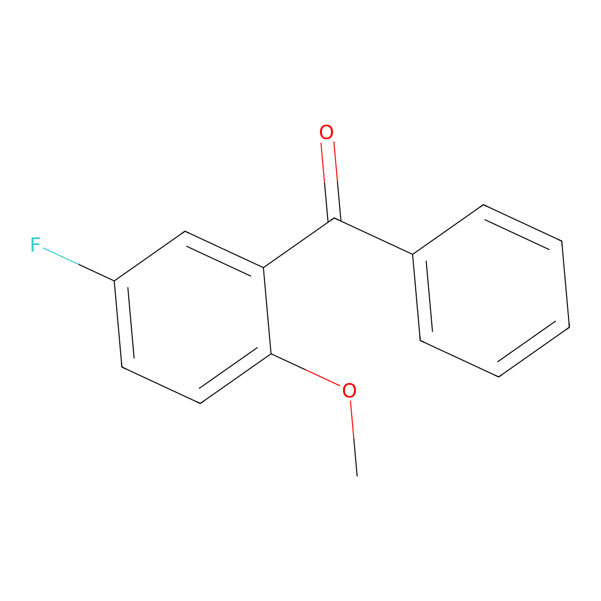 (5-Fluoro-2-methoxyphenyl)(phenyl)methanone molecular structure, CAS 342-59-6