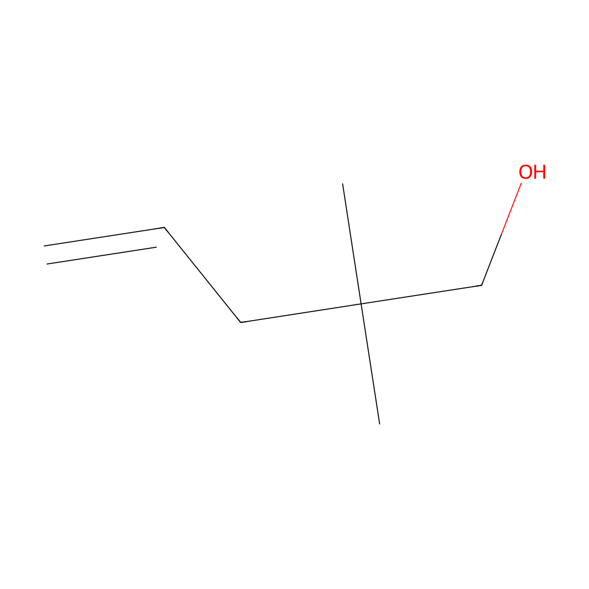 2,2-Dimethylpent-4-en-1-ol molecular structure, CAS 3420-42-6