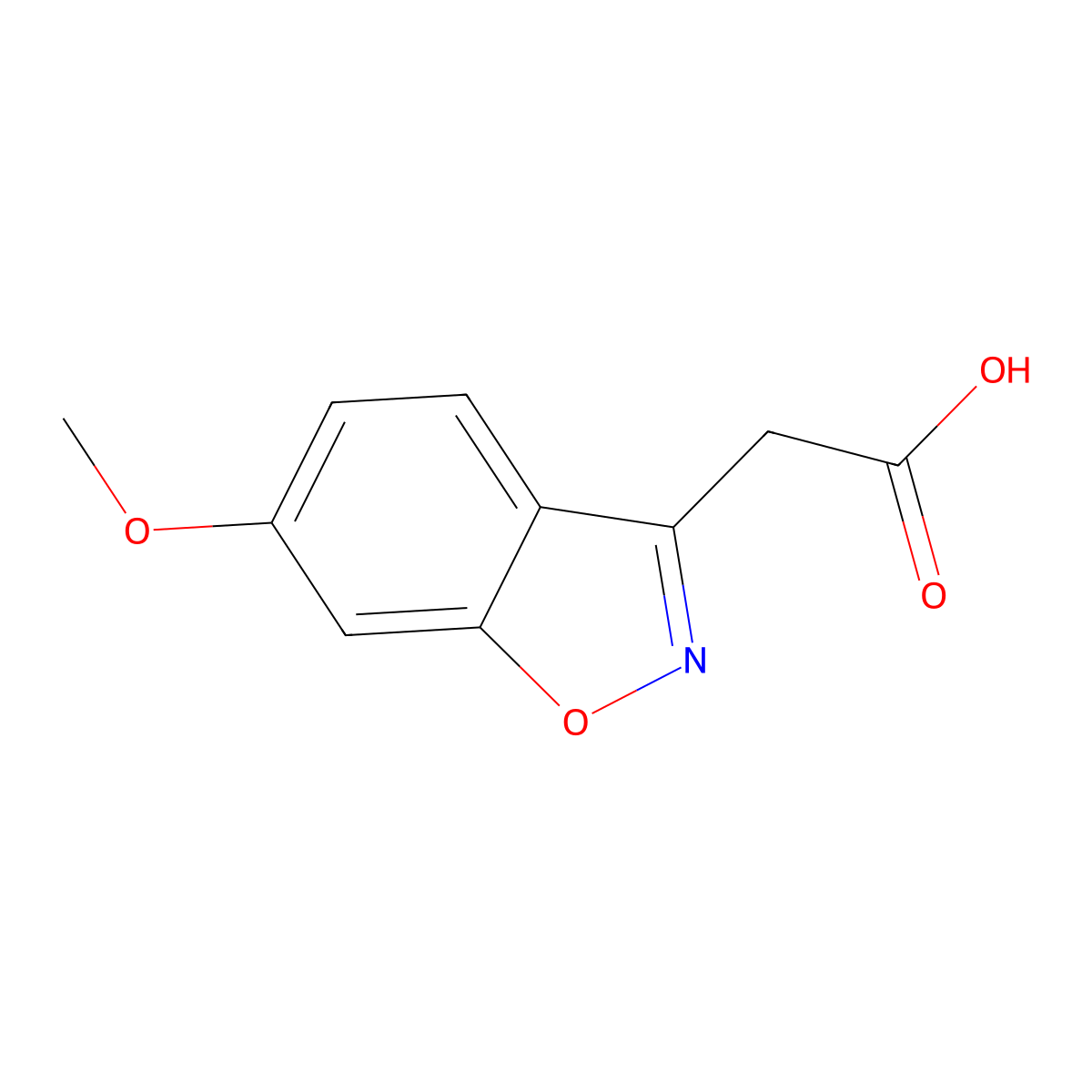 2-(6-Methoxybenzo[D]isoxazol-3-YL)acetic acid molecular structure, CAS 34200-00-5