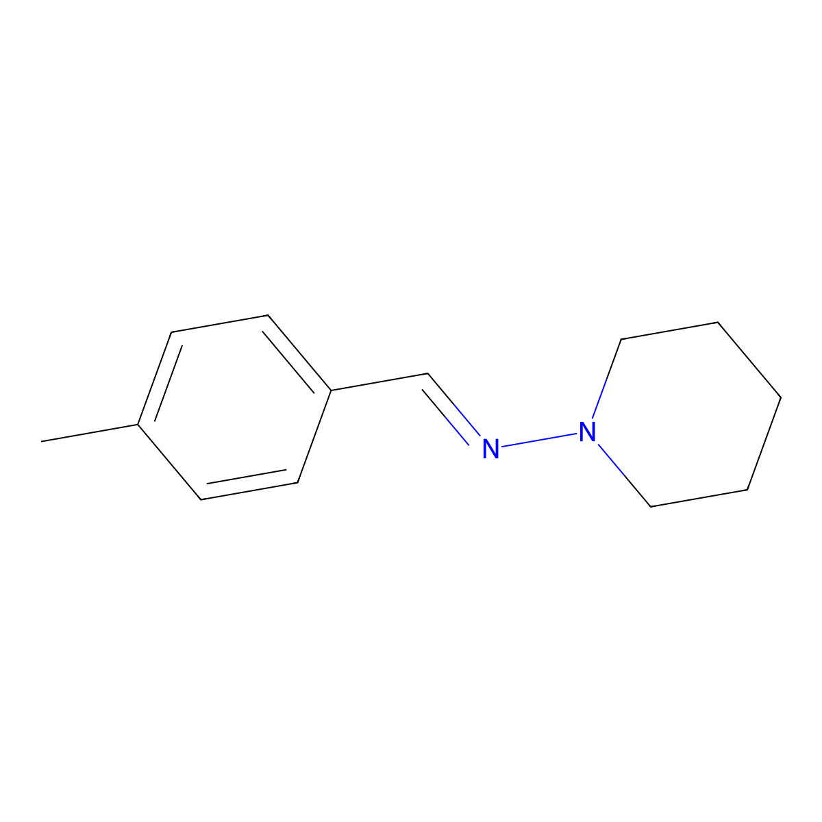(E)-N-(4-methylbenzylidene)piperidin-1-amine molecular structure, CAS 342007-25-4
