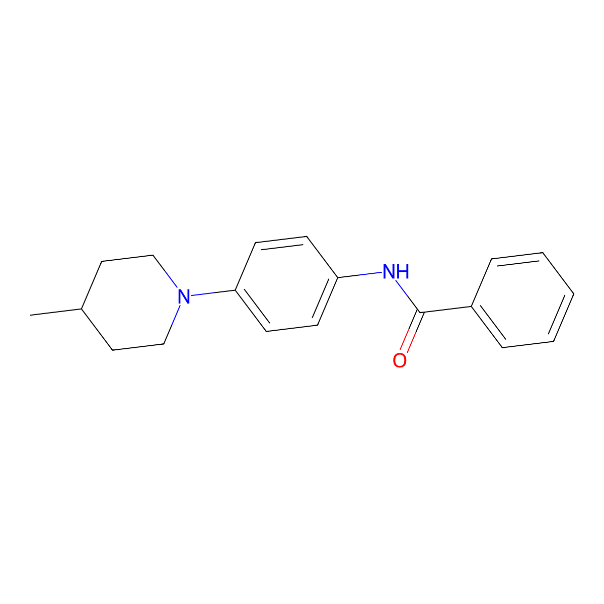 N-[4-(4-methylpiperidin-1-yl)phenyl]benzamide molecular structure, CAS 342013-27-8