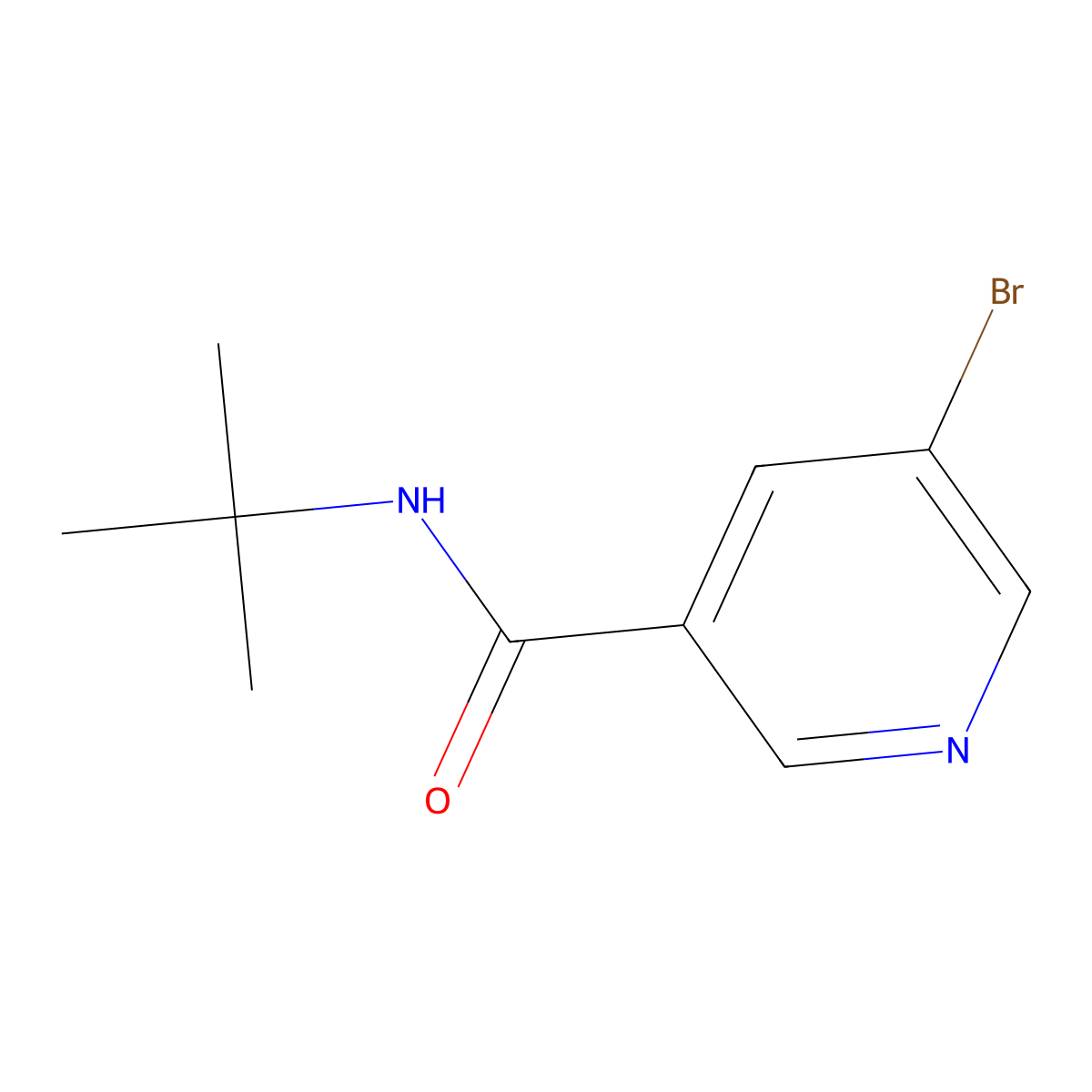 5-Bromo-N-tert-butylnicotinamide molecular structure, CAS 342013-78-9