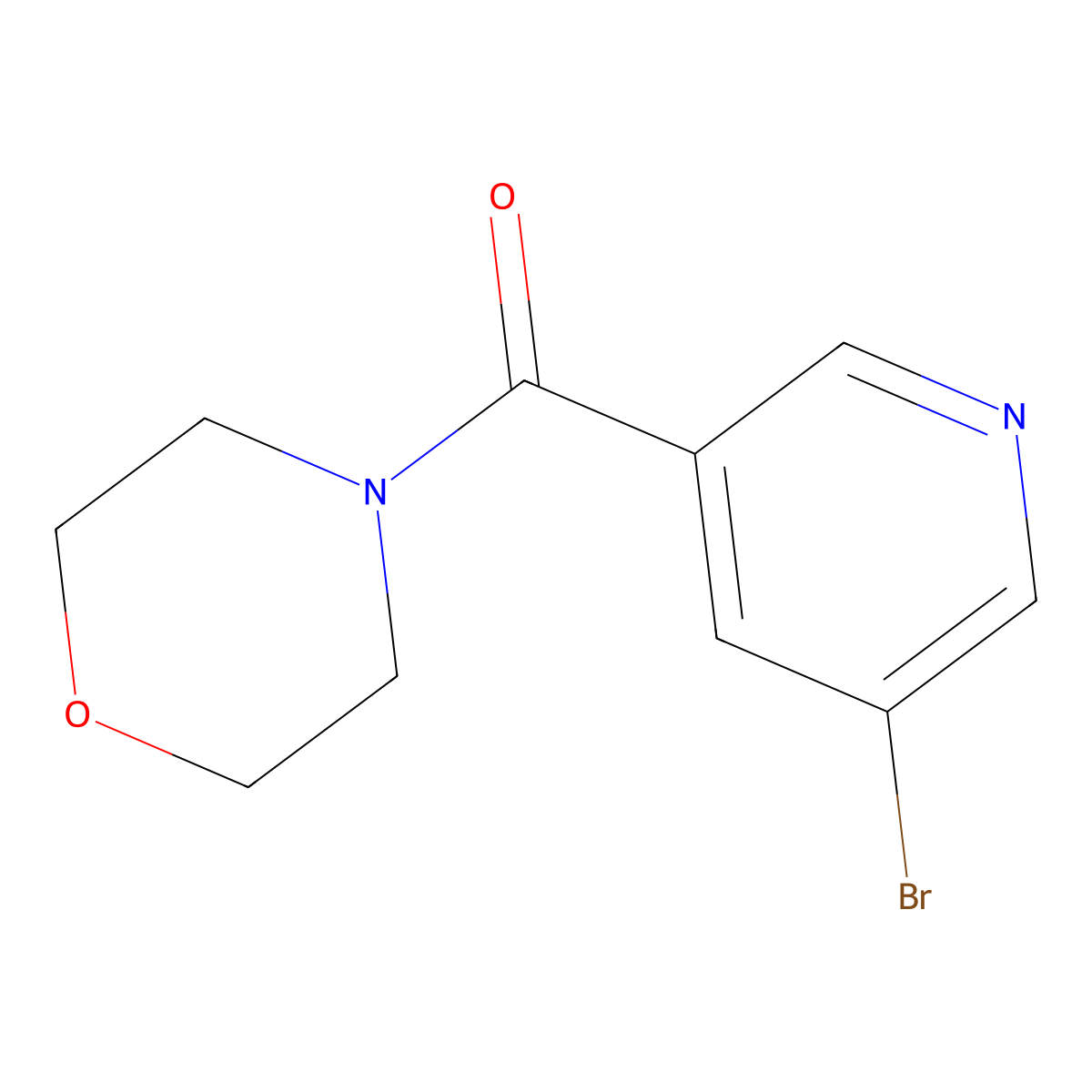 (5-Bromo-3-pyridyl)-morpholino-methanone molecular structure, CAS 342013-81-4