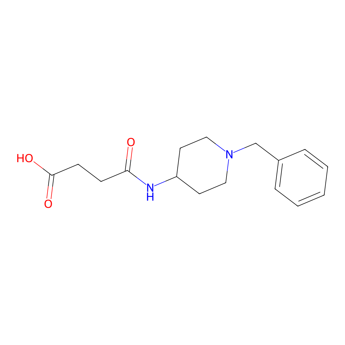 4-((1-Benzylpiperidin-4-yl)amino)-4-oxobutanoic acid molecular structure, CAS 342021-19-6